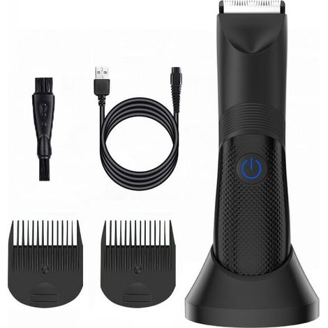 Tondeuse multifonction, 4 accessoires, LED, IPX7, USB-C, noir