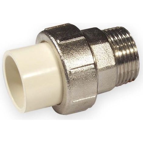 Kunststoff-Metall-Verschraubung KW/GZ PVC-C 1"