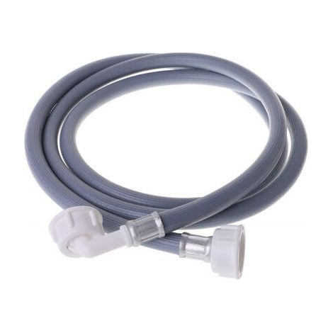 Water inlet hose for washing machine, 2 m, universal, cold water inlet. Standard 3/4" threaded hose, 200 cm long, with 90° elbow connection (1/3)