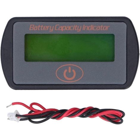Compteur de Batterie 12V Voiture Camion Indicateur de Charge et Décharge Vert Affichage Pourcentage Moniteur de Tension Écran LED (1/5)