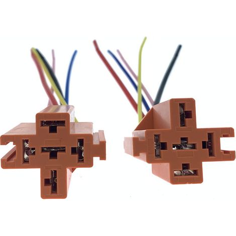 Support de relais universel pour voiture 80 A, culot 4/5 broches, style bakélite, pour modification de moto, avec câblage -- JB1331-5P