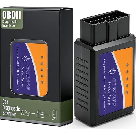 ELM327 OBD2 Scanner Bluetooth Diagnostic Engine Petrol iOS Android Windows Petrol from 1996, Auto SUV Pickup, fault codes, real-time sensors, manufacturer codes, wireless, compact and robust (1/5)