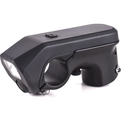 Tige de vélo 31,8 mm, guidon de vélo 3 en 1, rechargeable par USB, avec phare LED et klaxon électronique (1/5)
