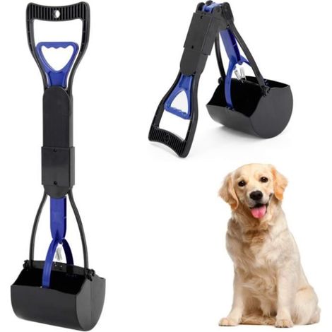 Pelle Ramasse-Crottes - Pliable - Long Manche - Plastique Antiadhésif - Pour Chien et Chat (1/4)
