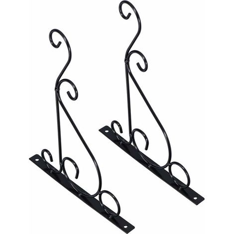 Plant Hanging Bracket, Retro Iron Plant Hanging Hooks Outdoor Hanging Brackets for Outdoor Garden Wall Decoration (1/5)