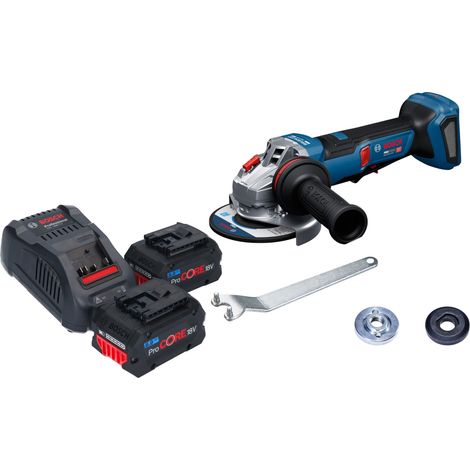 Smerigliatrice angolare a batteria Bosch GWS 18V-11 PS 18 V 125 mm Brushless + 2 batterie ProCORE da 8,0 Ah + caricabatterie