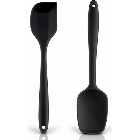 2er Set Silikonspatel, Hitzebeständig bis 230°C, Flexibel, Nahtlos