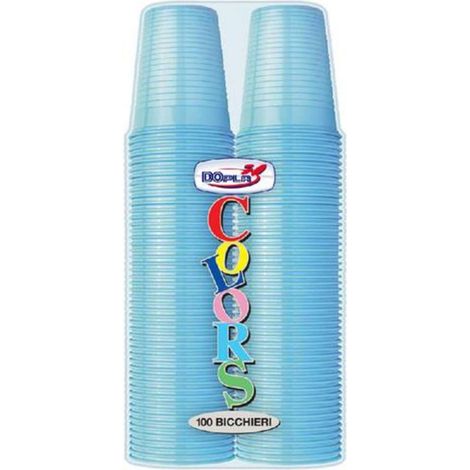 Cf.100 Bicchieri 200Cc. Azzurro X1