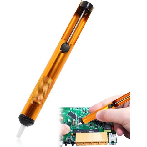 Pompe à dessouder - Outil de retrait de- Buse en silicone résistante aux températures élevées - Accessoire indispensable pour les soudeurs professionnels - Pompe à dessouder (1/5)