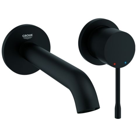 GROHE 29192KF1 2-Loch-WT-Wandbatterie Essence 291921 FMS Ausl. 183mm phantom black (1/2)