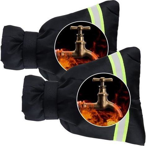 Outdoor Faucet Cover - BRAND - 2-Pack - Oxford 210D - Frost-Proof - Reflective
