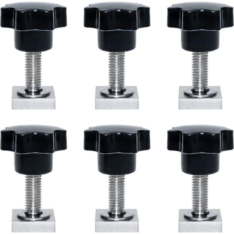 Adaptateur T-Track M8x30mm Acier Inoxydable Adaptateur à rainure en T avec Écrous Étoile et Rondelle d'écrou pour Adaptateur vélo, Porte-Bagages de Toit, Rainure en T, Outil de Fixation (1/5)