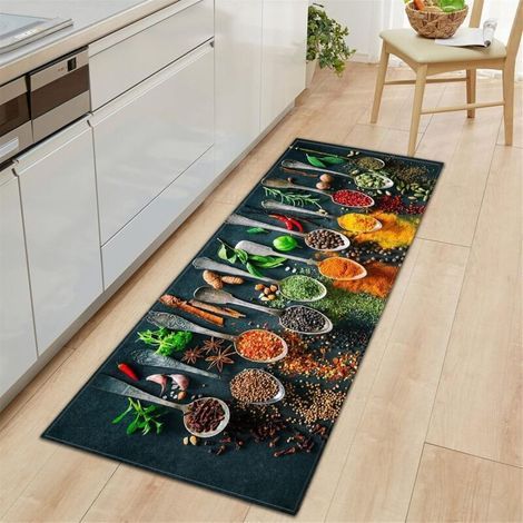 Tapis de cuisine antidérapant et lavable 60x180 cm – Polyester et éponge – Absorption rapide des éclaboussures – Design moderne 3D (1/5)