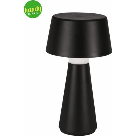 Lampada da Tavolo Eglo Scorrano Nera LED USB Dimmerabile IP44 (1/3)