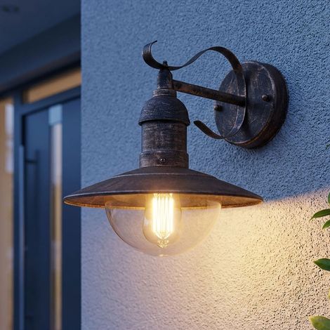 LED Außenwandleuchte Rostoptik matt Fassadenbeleuchtung Stahl IP44 L 27,2 cm (1/5)