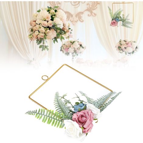 Couronne de fleurs à main pour demoiselle d'honneur, décoration murale créative, couronne de fleurs irrégulière, produits d'art floral, décoration de plafond intérieure, couronne de fleurs SPH-5637 (1/5)