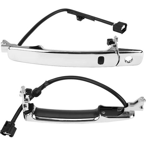 Poignée de Porte de Voiture, Poignée de Porte Extérieure Avant Gauche Chromée, Entrée Intelligente pour Rogue 2010 2013 80640 CA012 (1/5)