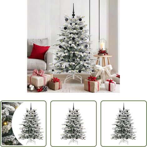 Kegelbaum -  Künstlicher klappbarer Weihnachtsbaum Weiß 150 cm PE und PVC