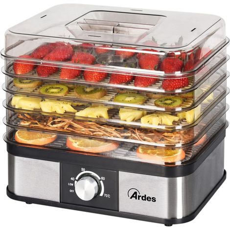 Ardes AR1K15 Disidratatore Alimenti Nero Acciaio Inossidabile Essiccatore Trasparente 245 W (1/5)
