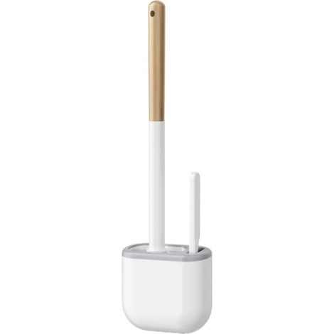 Brosse WC - Fixation murale non posée - Brosses et supports de toilette - Accessoire de salle de bain idéal pour caravane et camping-car - Laisse le sol transparent (1/5)