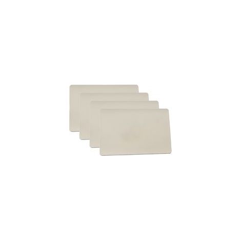 Lot de 4 sets de table en cuir blanc cassé (rectangulaires) 45 x 30 cm, épaisseur 2 mm (1/5)