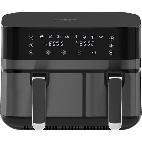 Friggitrice ad aria calda ProfiCook Sistema Ready simultaneo 9 litri Friggitrice ad aria calda a 2 camere Frittura senza grassi Vasca antiaderente Friggitrice ad aria PC FR 1295 H (1/5)
