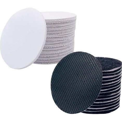 Rutschfeste Teppichunterlagen – 30 Stück waschbare, rutschfeste Teppichstopper, Teppichstopper gegen Aufrollen, wiederverwendbare Eckpads (rund, 15 schwarz, 15 weiß) (1/5)