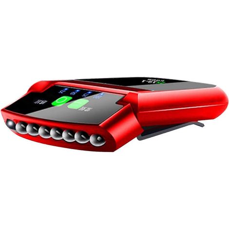 Lampe de pêche, de randonnée et de vélo, réglable, rechargeable par USB, LED, à clipser sur une casquette, un chapeau, une lampe frontale, un casque ou un guidon, rouge (1/5)