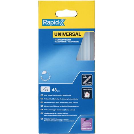 Rapid Universelle Heißklebestifte transparent 48 Stück