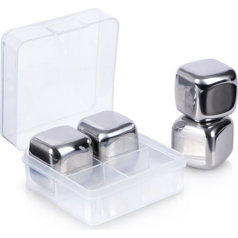 Glaçons réutilisables en acier, lot de 4. (1/5)