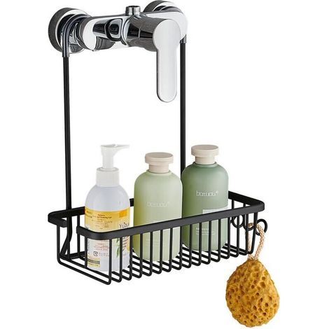 Etagere Douche a Suspendre,Noir Etagere Douche sans Percage,Etagere Salle De Bain Pour le gel Douche et le Shampooing (1/4)