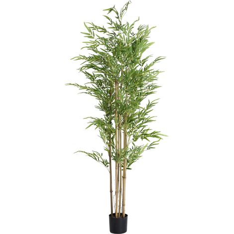 Bambou décoratif classique vert en plastique réaliste - Vert bambou naturel (1/3)
