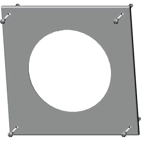Wolf Rosette DN80, eckig weiß, aus PP, 2651515