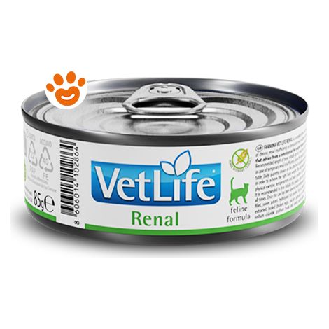 Farmina Cat Vet Life Renal  - Farmina Cat Vet Life Renal - Lattina Da 85 Gr