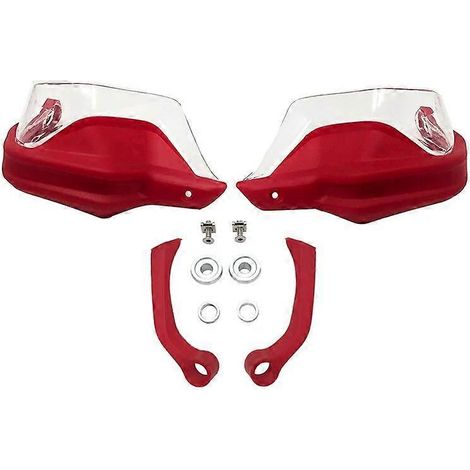Protège-mains ABS pour moto BMW F900R F900XR F 900 XR F900 R 2019 2020 2021 - Protection pare-brise et mains contre le vent - Rouge transparent (1/5)