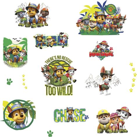 14 Stickers jungle Pat' Patrouille (1/5)