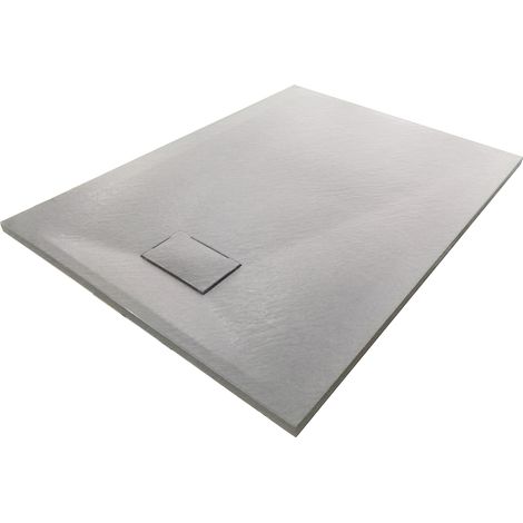 BERNSTEIN - Piatto doccia in SMC - altezza 3,2cm - effetto cemento grigio - 90x90cm, con sistema di scarico Dallmer Orio	90x90 cm, Incl. scarico Dallmer Orio