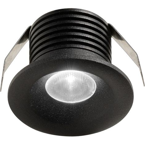 Faretto incasso nero alluminio gea led gfa1081c led 3000k 230lm spot tondo moderno led integrato