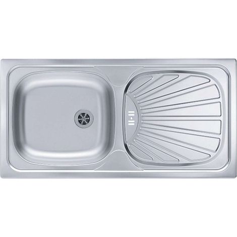 Alveus Basic - Fregadero, 86x44 cm, acero inoxidable 1008844