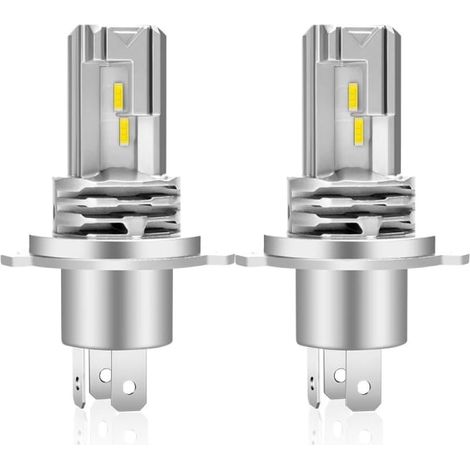 H4 6500K LED-Lampe für Autoscheinwerfer, Abblend- und Fernlicht, ersetzt Halogen- und Xenonlampen (2 Stück) - AquaForge