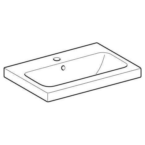 Geberit iCon Light Waschtisch, 60 cm x 42 cm, mit Hahnloch und (1/5)
