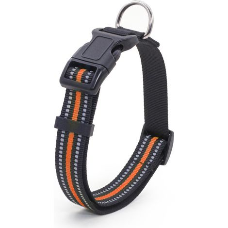 Collier Pour Chien - Sangle Réglable En Nylon - Boucle En Plastique - Anneau D En Métal - 1 Pièce (1/5)
