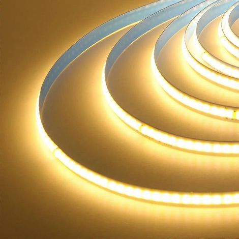 Bande LED COB 220 V 5 à 50 m 240 LED ultra-lumineuses ruban flexible IRC 90 -15 m blanc chaud (1/5)