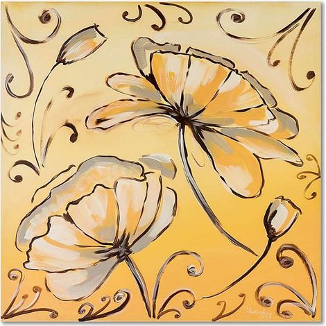 Tableau fleurs 2 - 40 x 40 cm (1/5)