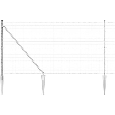 Maison Exclusive - Schweißdrahtzaun mit Spikes 10 x 1 m (B x H)