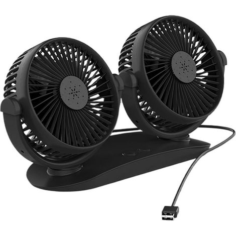 Ventilateur De Voiture Portable, USB Double Pour (1/5)