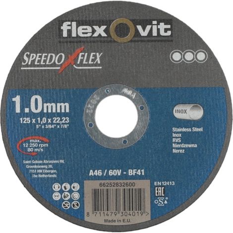 Disque à tronçonner acier inox Speedoflex 125x1 Flexovit