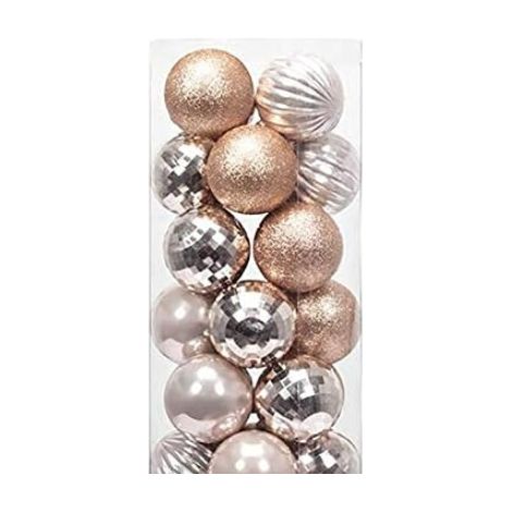 Pisexur Lot de 36 boules de Noël incassables, décorations pour sapin de Noël, mariages et fêtes. (1/5)