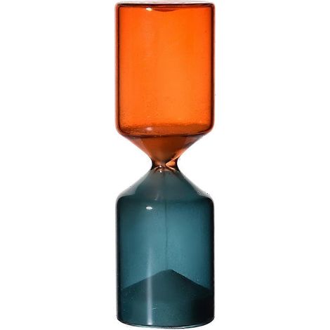 Sablier décoratif en verre, forme originale, minuteur de table pour la maison, cadeau d'anniversaire, ornement élégant, chronomètre à sable unique. (1/5)