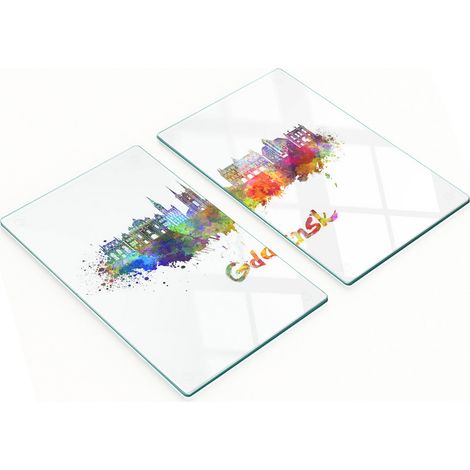Tableros decorativos multifuncionales de vidrio templado para cocina, Gda艅sk, 2x30x52 cm